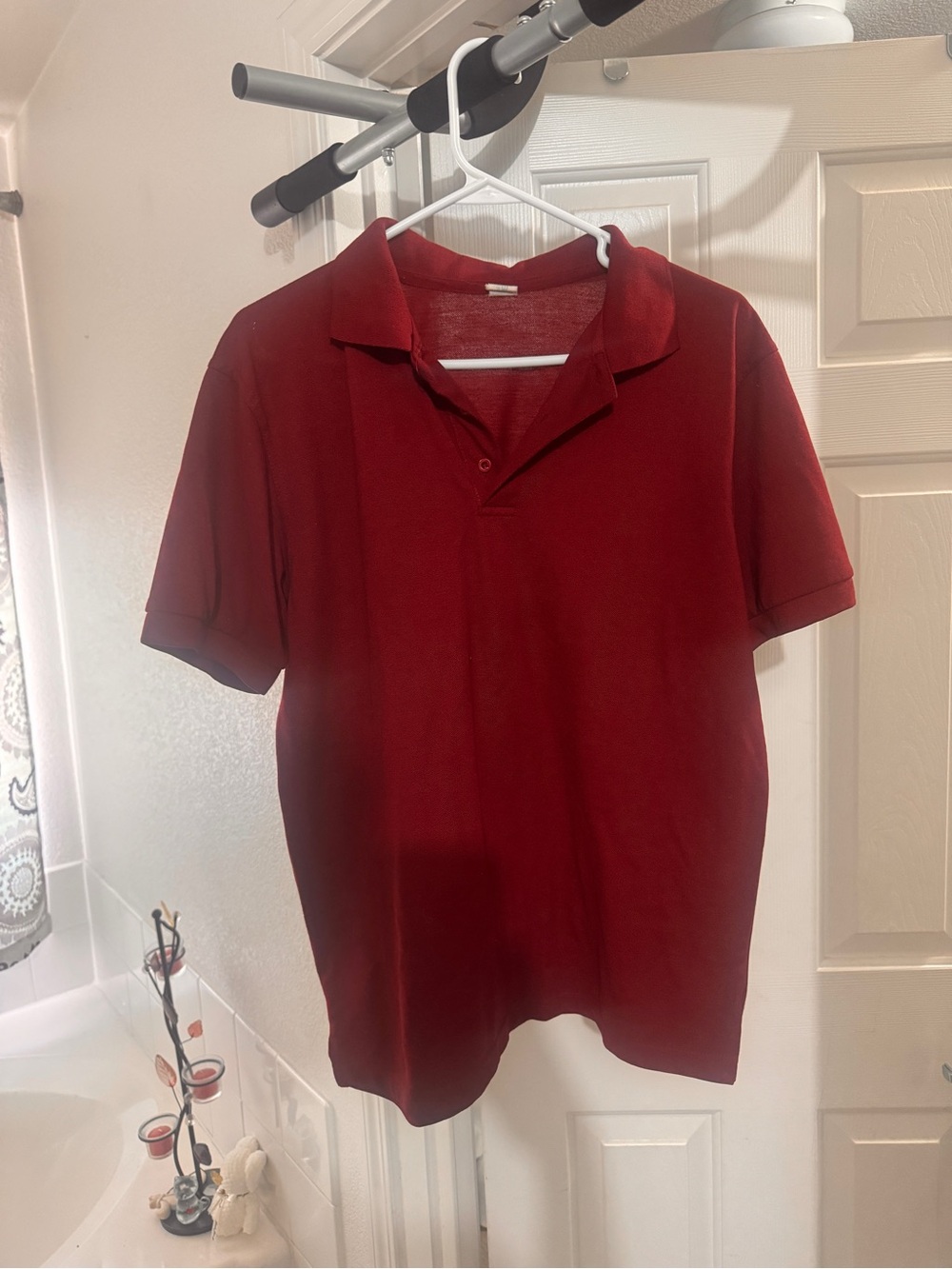 Men's Red Polo Shirt - Classic Short Sleeve